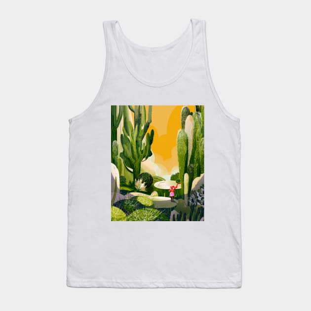 Cactus Garden_DesertGreen Tank Top by kjm.illustrations